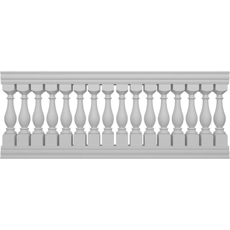 Ekena Millwork Fiberthane Legacy Balustrade Railing Kit, Style D (6 1/4" On-Center Spacing to Pass 4" Sphere Code) BALK40X096LGD